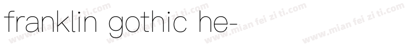 franklin gothic he字体转换